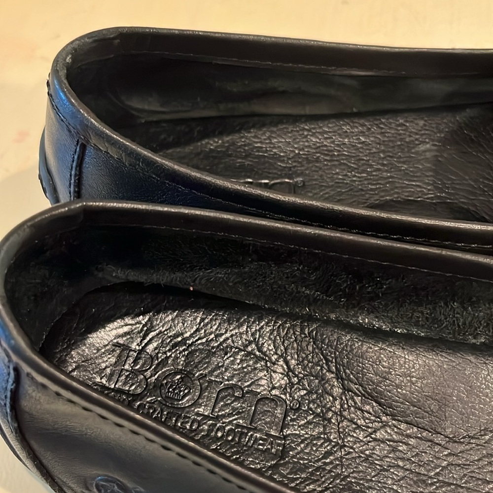 Born Black Leather Loafers size 9.5 women’s - Picture 6 of 9